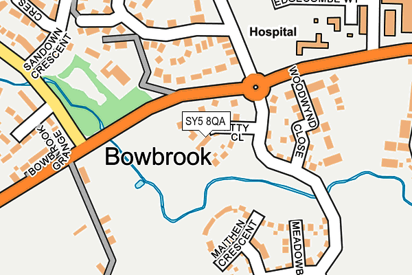 SY5 8QA map - OS OpenMap – Local (Ordnance Survey)