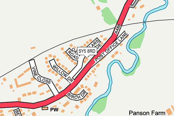 SY5 8RD map - OS OpenMap – Local (Ordnance Survey)