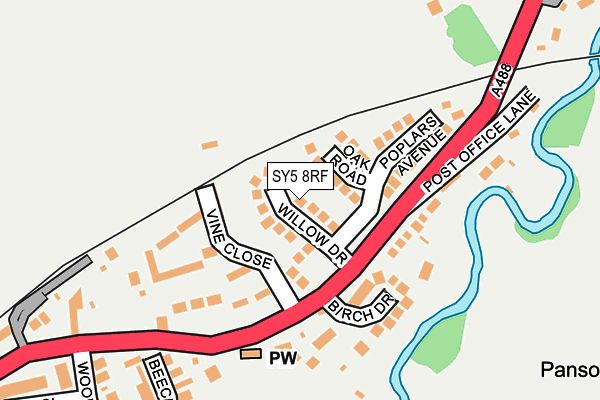 SY5 8RF map - OS OpenMap – Local (Ordnance Survey)