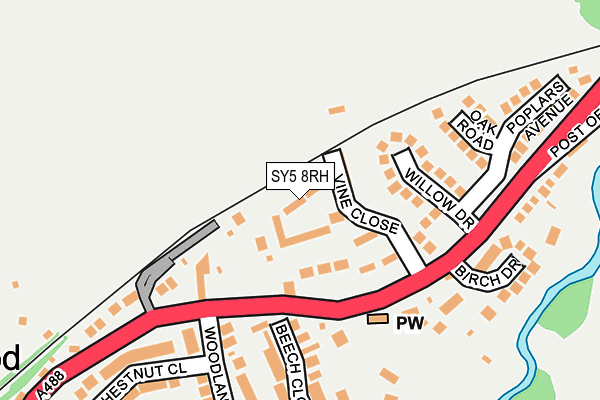 SY5 8RH map - OS OpenMap – Local (Ordnance Survey)