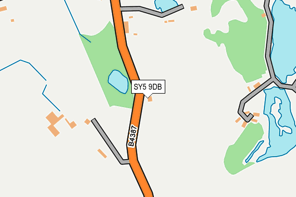 SY5 9DB map - OS OpenMap – Local (Ordnance Survey)