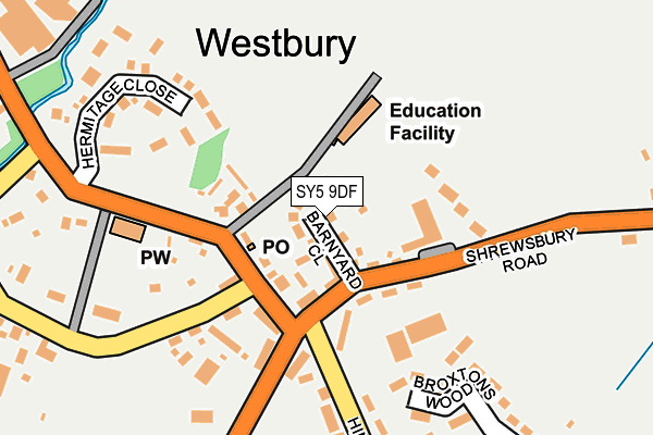 SY5 9DF map - OS OpenMap – Local (Ordnance Survey)