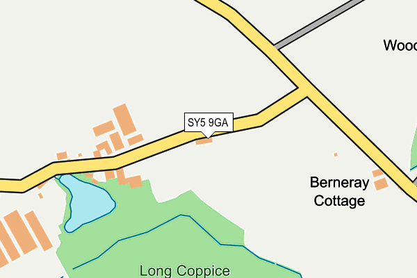 SY5 9GA map - OS OpenMap – Local (Ordnance Survey)