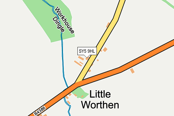 SY5 9HL map - OS OpenMap – Local (Ordnance Survey)