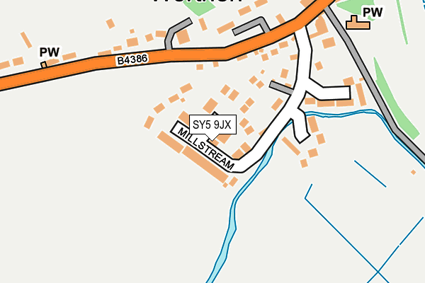 SY5 9JX map - OS OpenMap – Local (Ordnance Survey)