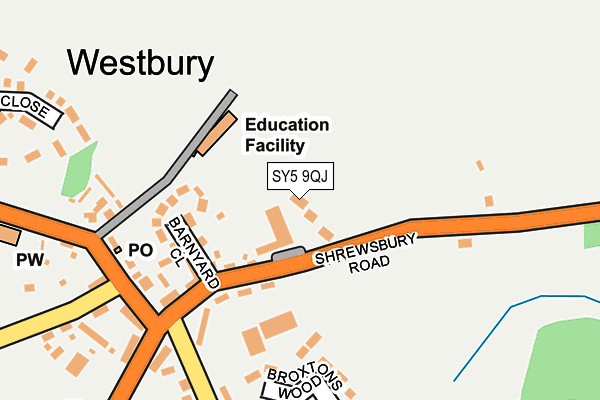 SY5 9QJ map - OS OpenMap – Local (Ordnance Survey)