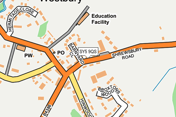 SY5 9QS map - OS OpenMap – Local (Ordnance Survey)