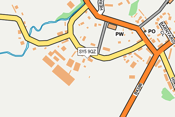 SY5 9QZ map - OS OpenMap – Local (Ordnance Survey)