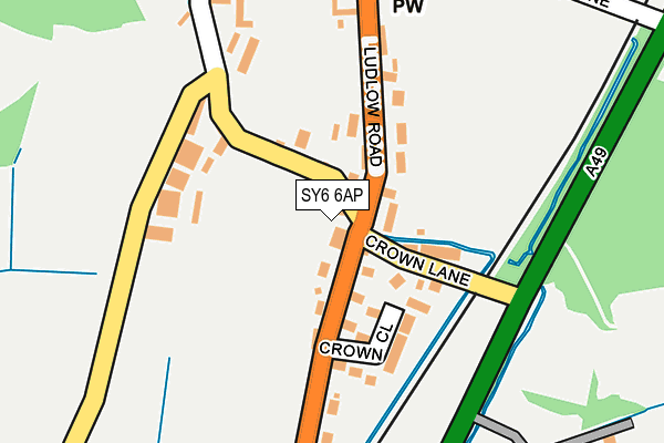 SY6 6AP map - OS OpenMap – Local (Ordnance Survey)