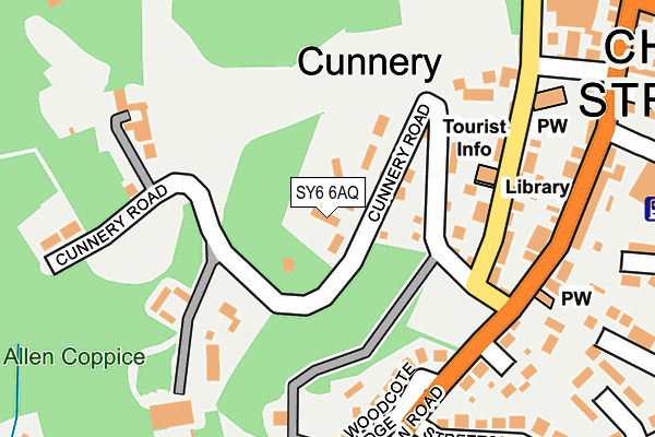 SY6 6AQ map - OS OpenMap – Local (Ordnance Survey)