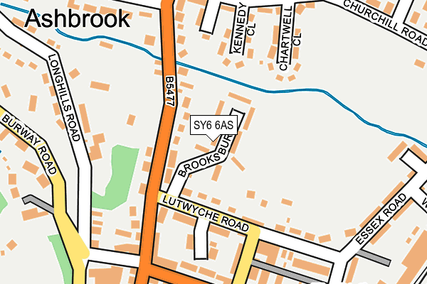 SY6 6AS map - OS OpenMap – Local (Ordnance Survey)