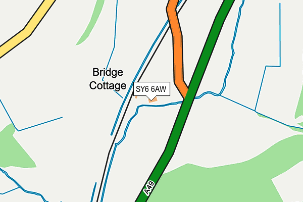 SY6 6AW map - OS OpenMap – Local (Ordnance Survey)