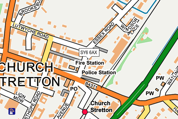 SY6 6AX map - OS OpenMap – Local (Ordnance Survey)