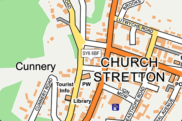 SY6 6BF map - OS OpenMap – Local (Ordnance Survey)