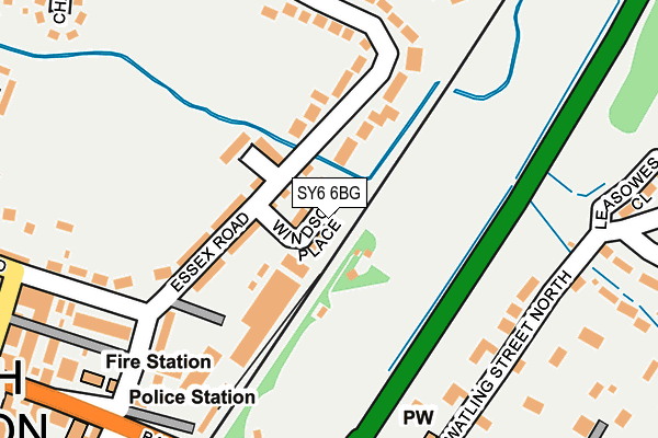 SY6 6BG map - OS OpenMap – Local (Ordnance Survey)