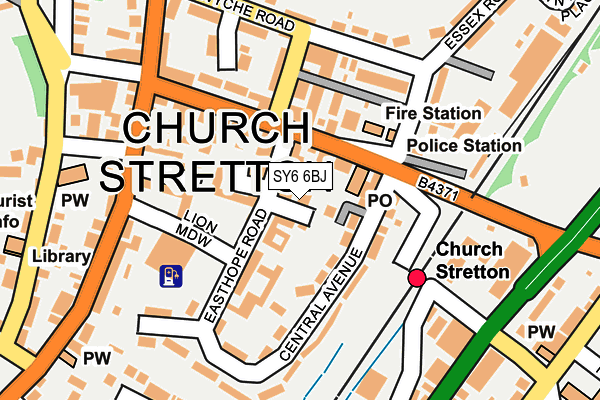 SY6 6BJ map - OS OpenMap – Local (Ordnance Survey)