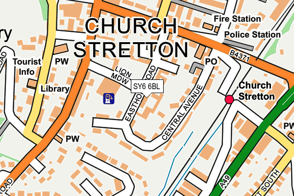 SY6 6BL map - OS OpenMap – Local (Ordnance Survey)