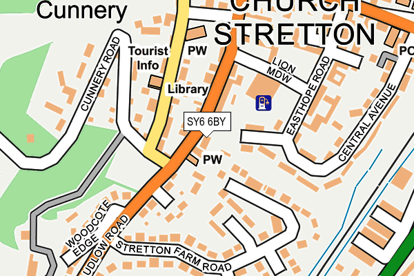 SY6 6BY map - OS OpenMap – Local (Ordnance Survey)