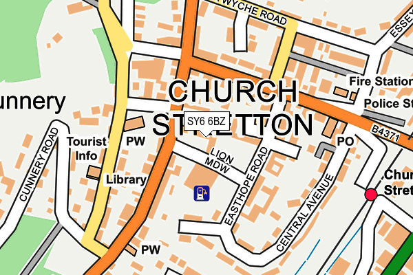 SY6 6BZ map - OS OpenMap – Local (Ordnance Survey)