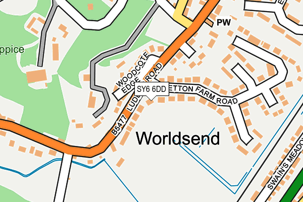 SY6 6DD map - OS OpenMap – Local (Ordnance Survey)