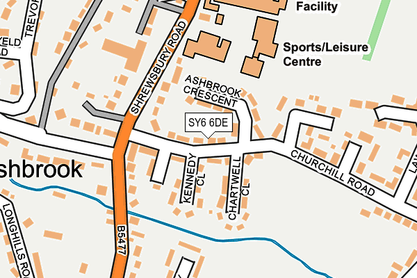 SY6 6DE map - OS OpenMap – Local (Ordnance Survey)