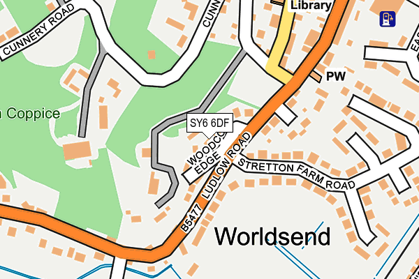 SY6 6DF map - OS OpenMap – Local (Ordnance Survey)