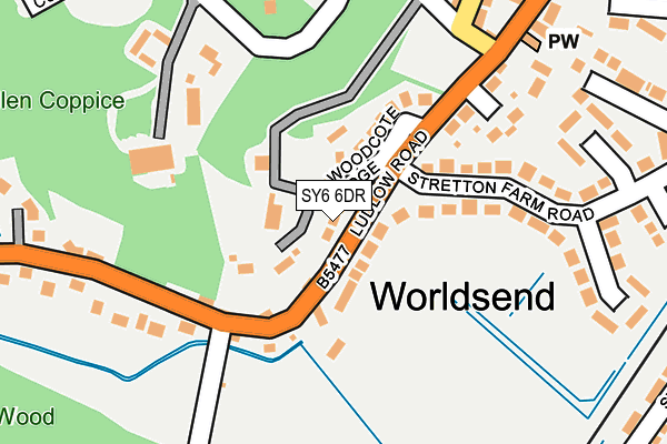 SY6 6DR map - OS OpenMap – Local (Ordnance Survey)