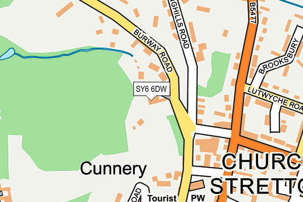 SY6 6DW map - OS OpenMap – Local (Ordnance Survey)