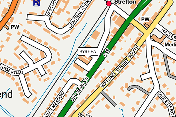 SY6 6EA map - OS OpenMap – Local (Ordnance Survey)