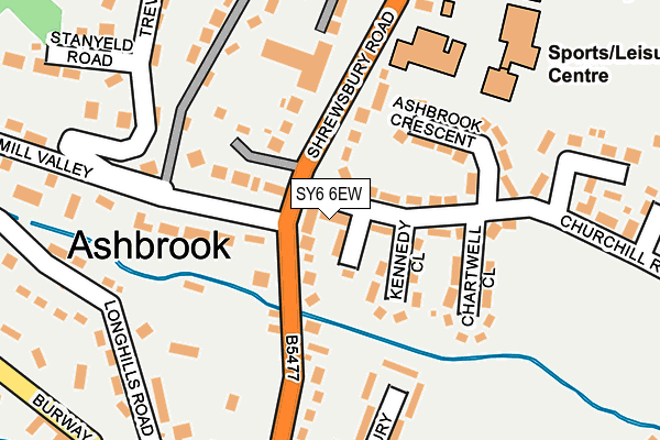 SY6 6EW map - OS OpenMap – Local (Ordnance Survey)