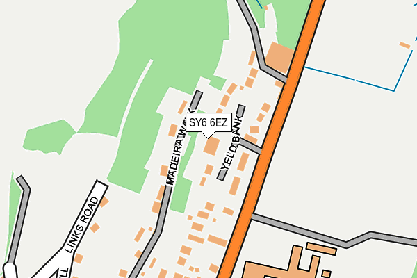 SY6 6EZ map - OS OpenMap – Local (Ordnance Survey)