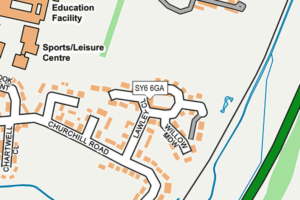 SY6 6GA map - OS OpenMap – Local (Ordnance Survey)