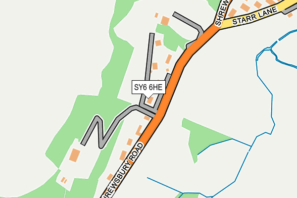 SY6 6HE map - OS OpenMap – Local (Ordnance Survey)