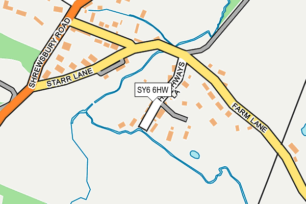 SY6 6HW map - OS OpenMap – Local (Ordnance Survey)