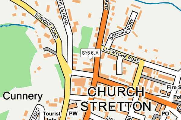 SY6 6JA map - OS OpenMap – Local (Ordnance Survey)