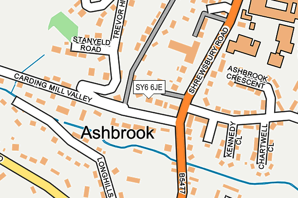 SY6 6JE map - OS OpenMap – Local (Ordnance Survey)