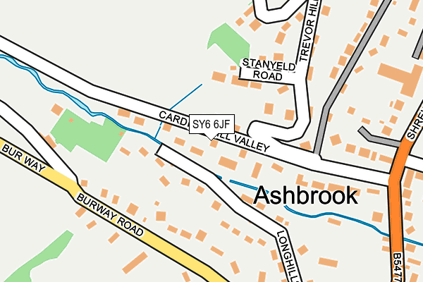 SY6 6JF map - OS OpenMap – Local (Ordnance Survey)