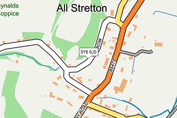 SY6 6JS map - OS OpenMap – Local (Ordnance Survey)