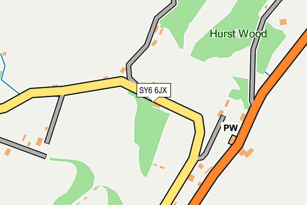 SY6 6JX map - OS OpenMap – Local (Ordnance Survey)