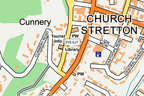 SY6 6JY map - OS OpenMap – Local (Ordnance Survey)