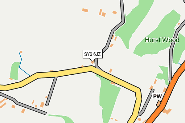 SY6 6JZ map - OS OpenMap – Local (Ordnance Survey)