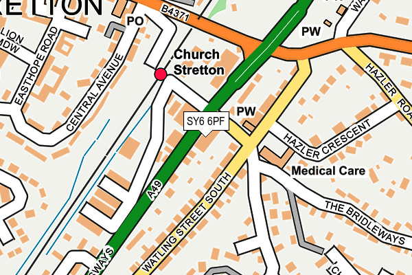 SY6 6PF map - OS OpenMap – Local (Ordnance Survey)