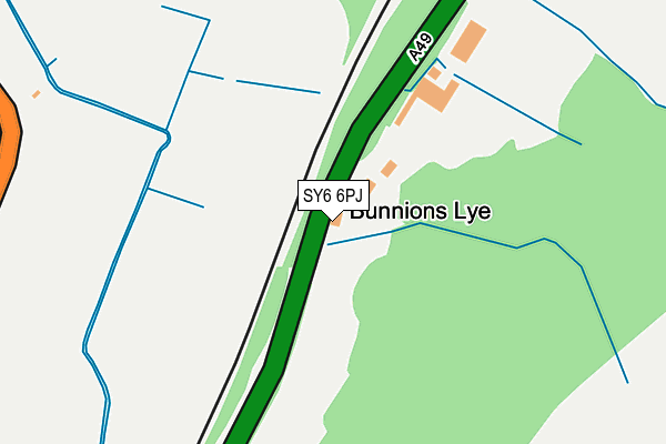 SY6 6PJ map - OS OpenMap – Local (Ordnance Survey)