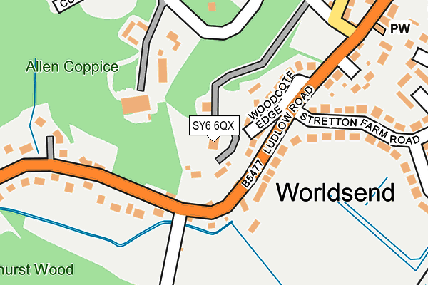 SY6 6QX map - OS OpenMap – Local (Ordnance Survey)