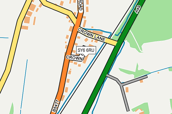 SY6 6RU map - OS OpenMap – Local (Ordnance Survey)