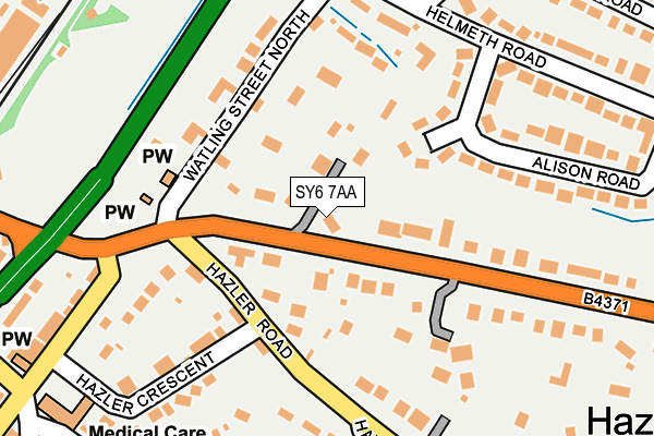 SY6 7AA map - OS OpenMap – Local (Ordnance Survey)