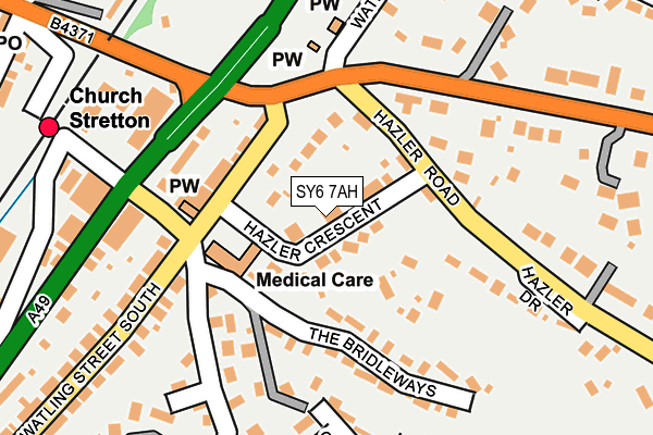 SY6 7AH map - OS OpenMap – Local (Ordnance Survey)