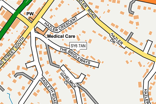 SY6 7AN map - OS OpenMap – Local (Ordnance Survey)