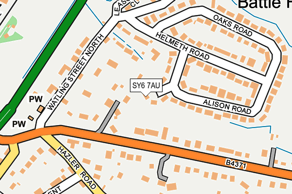 SY6 7AU map - OS OpenMap – Local (Ordnance Survey)