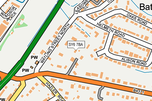 SY6 7BA map - OS OpenMap – Local (Ordnance Survey)